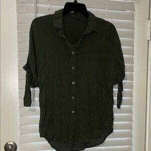 Ella Moss Men's Olive Button Down Shirt